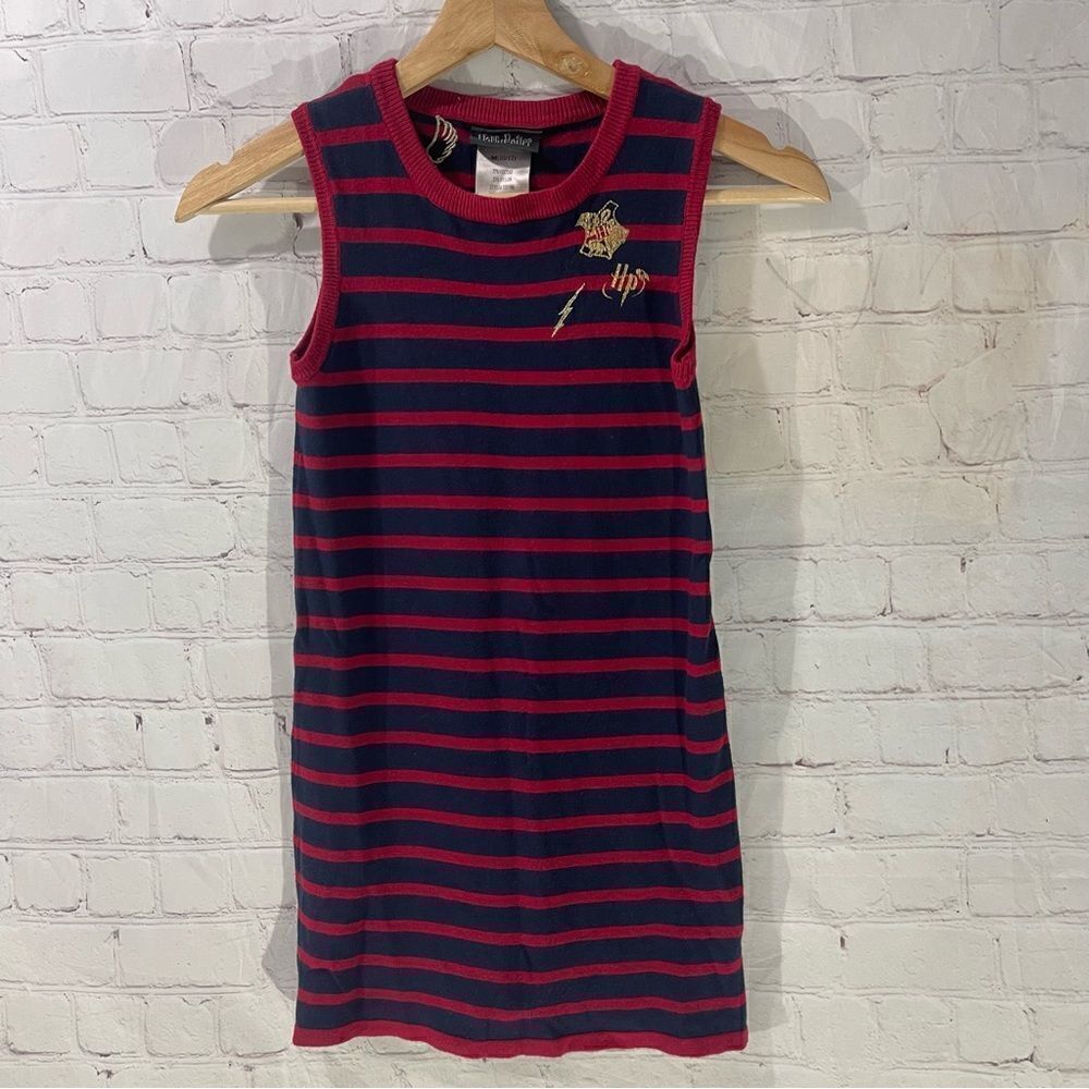 Harry Potter Red and Blue Striped Sweater Dress Girl's Size 10/12 Medium